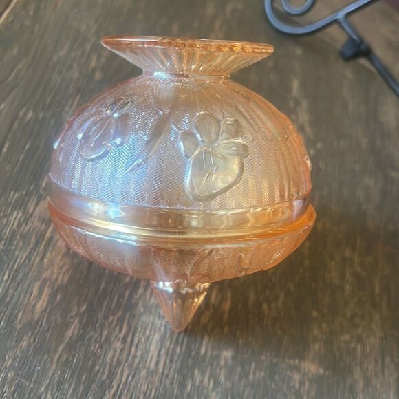 Vintage carnival glass candy dish iris pattern - Picture 6 of 6
